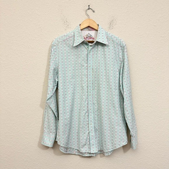 ROBERT GRAHAM Contrast-Trim Plaid Button-Up Shirt Multi Embroidered - Picture 1 of 9
